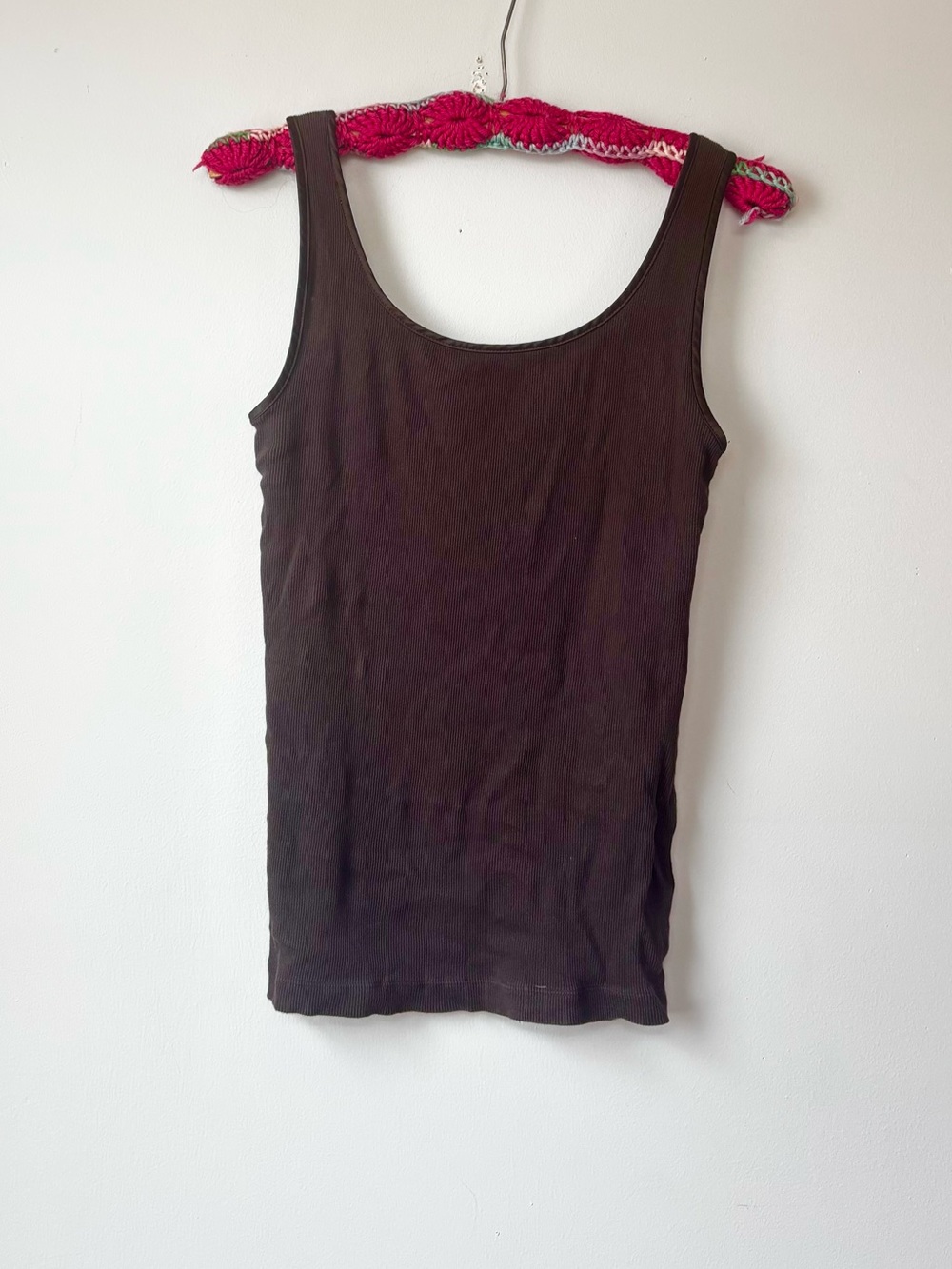Ann Taylor Dark Brown Ribbed Tank